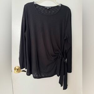 INC international concepts Elegant Black Long Sleeve Top
